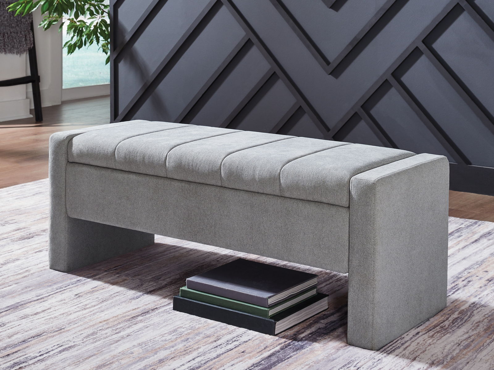 Akselman - Storage Bench - Gray - Image 2