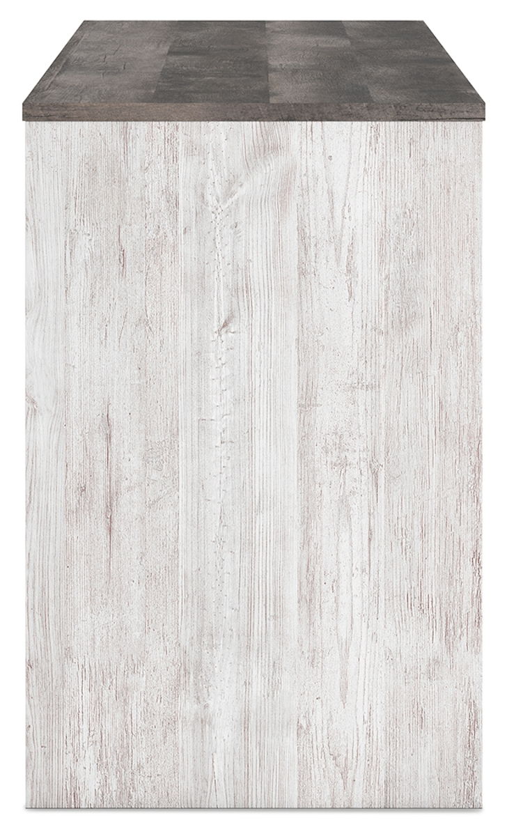 Shawburn - Home Office Desk - White / Dark Charcoal Gray - Image 4