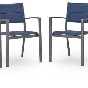 Rocky Creek - Sling Arm Chair (Set of 4) - Blue / Gray