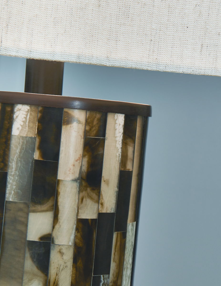 Ellford - Poly Table Lamp - Black / Brown / Cream - Image 3