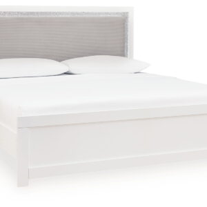 Maeling - King Upholstered Panel Bed - White