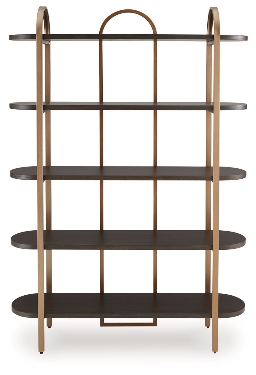 Brentmour - Bookcase - Brown / Gold Finish - Image 2