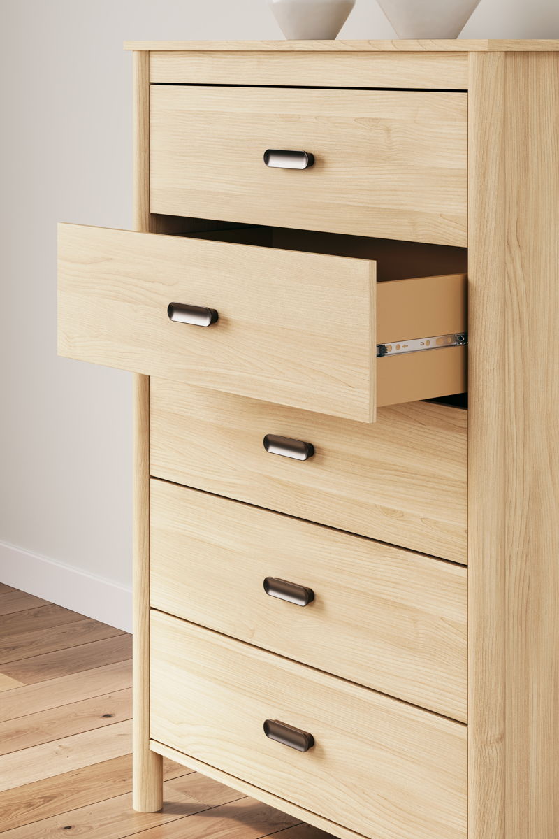 Cabinella - Five Drawer Chest - Tan - Image 4