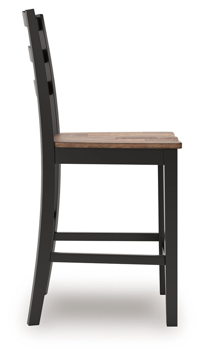 Wildenauer - Barstool (Set of 2) - Brown / Black - Image 4