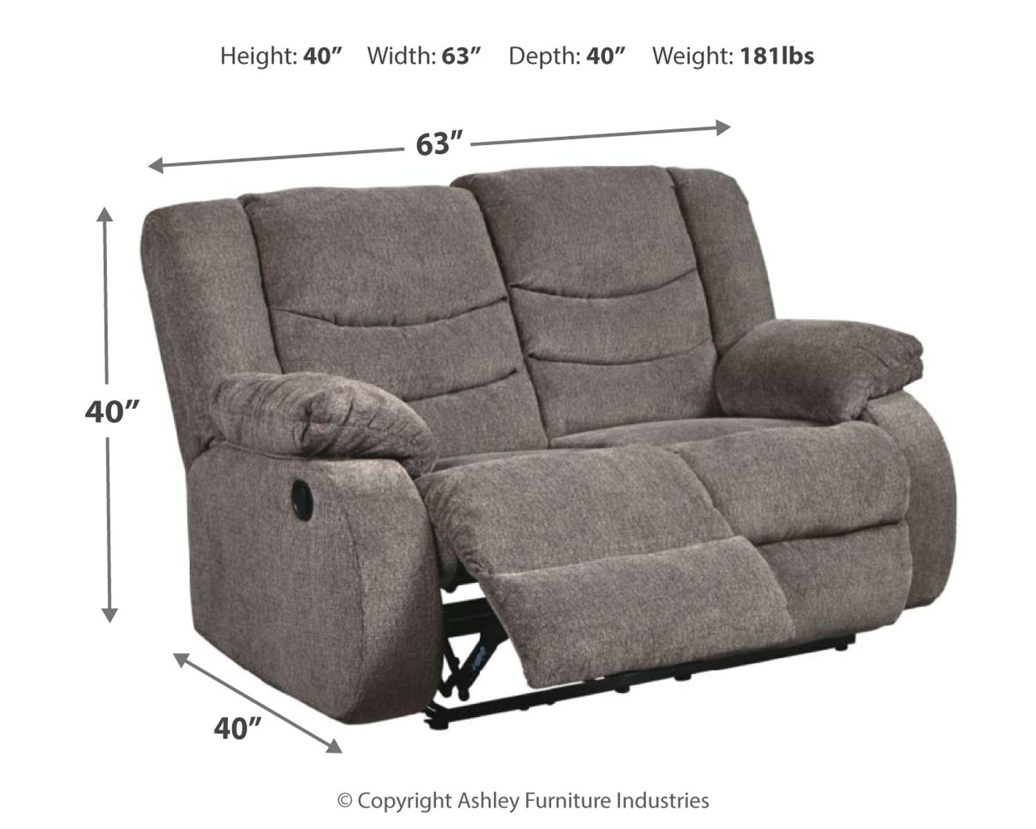 Tulen - Reclining Loveseat - Image 7