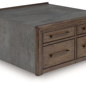 Kallenny - Square Cocktail Table - Brown / Gray