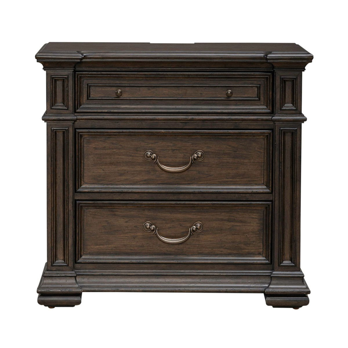 Provence Park - Nightstand With Charging Station - Chateau Brown - Image 7