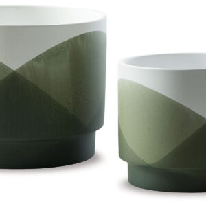 Ardenridge - Planter Set (Set of 2) - Green / White