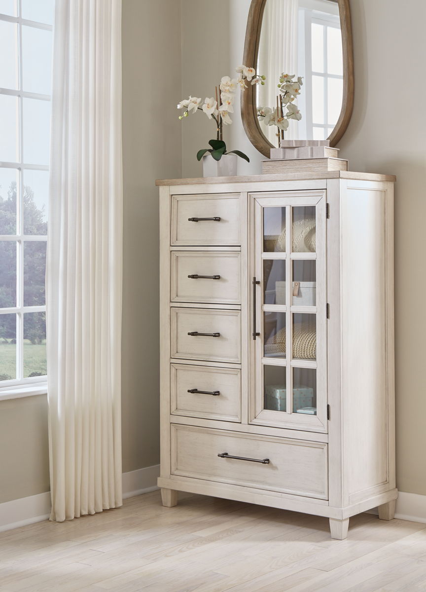 Shaybrock - Door Chest - Antique White / Brown - Image 3