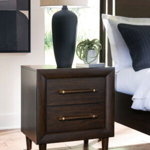 Dantenton - Two Drawer Night Stand - Merlot