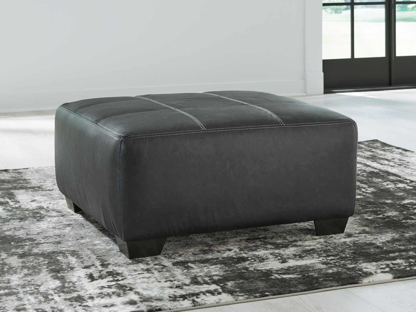 Brixley Pier - Oversized Accent Ottoman - Graphite - Image 2