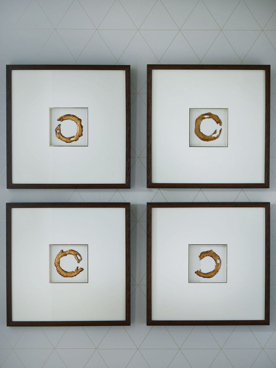 Dallbourne - Wall Art Set (Set of 4) - White / Gold Finish - Image 5
