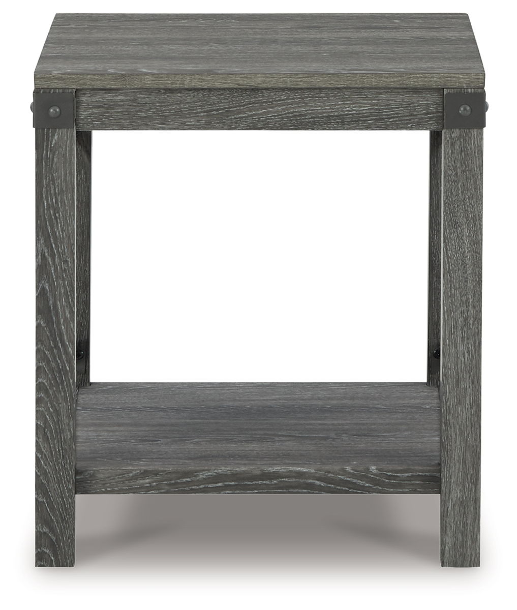 Freedan - Square End Table - Grayish Brown - Image 6