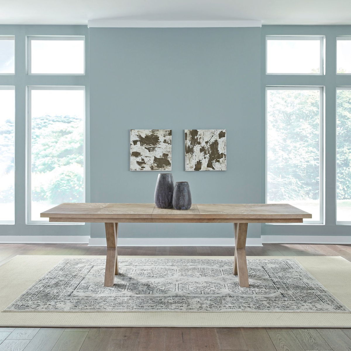 Brentwood - Double Pedestal Table - Sandstone