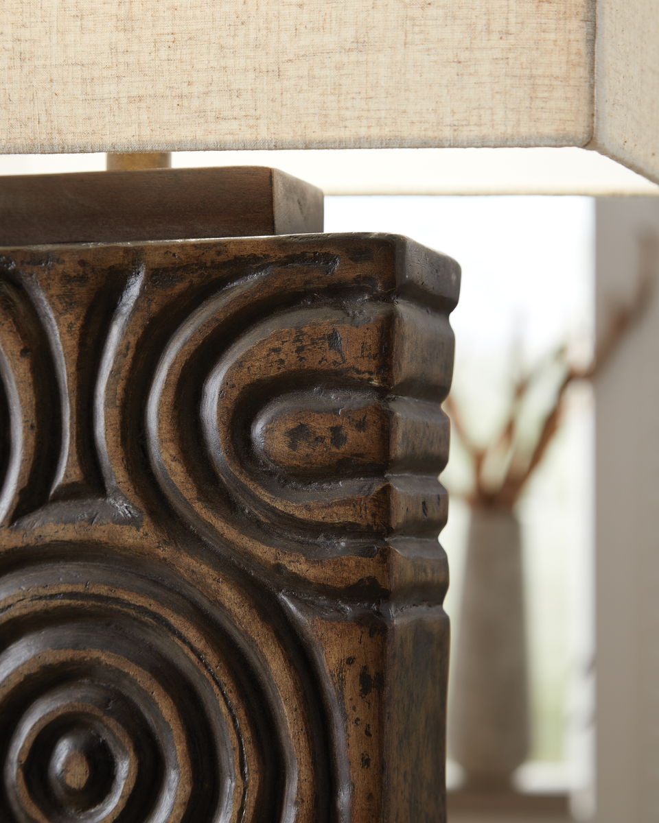 Heathbury - Paper Table Lamp - Antique Brown - Image 2