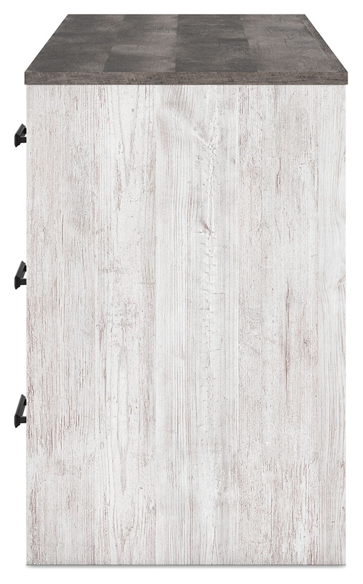 Shawburn - Home Office Desk - White / Dark Charcoal Gray - Image 12