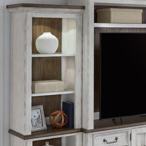 River Place - Left Pier Top - Riverstone White & Tobacco