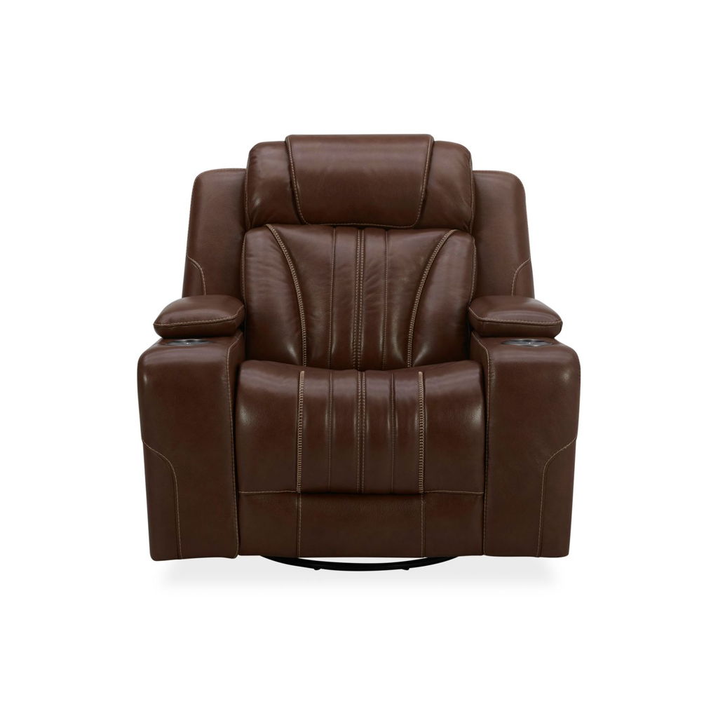 Caswell - Swivel Glider Recliner P2 - Brown - Image 3