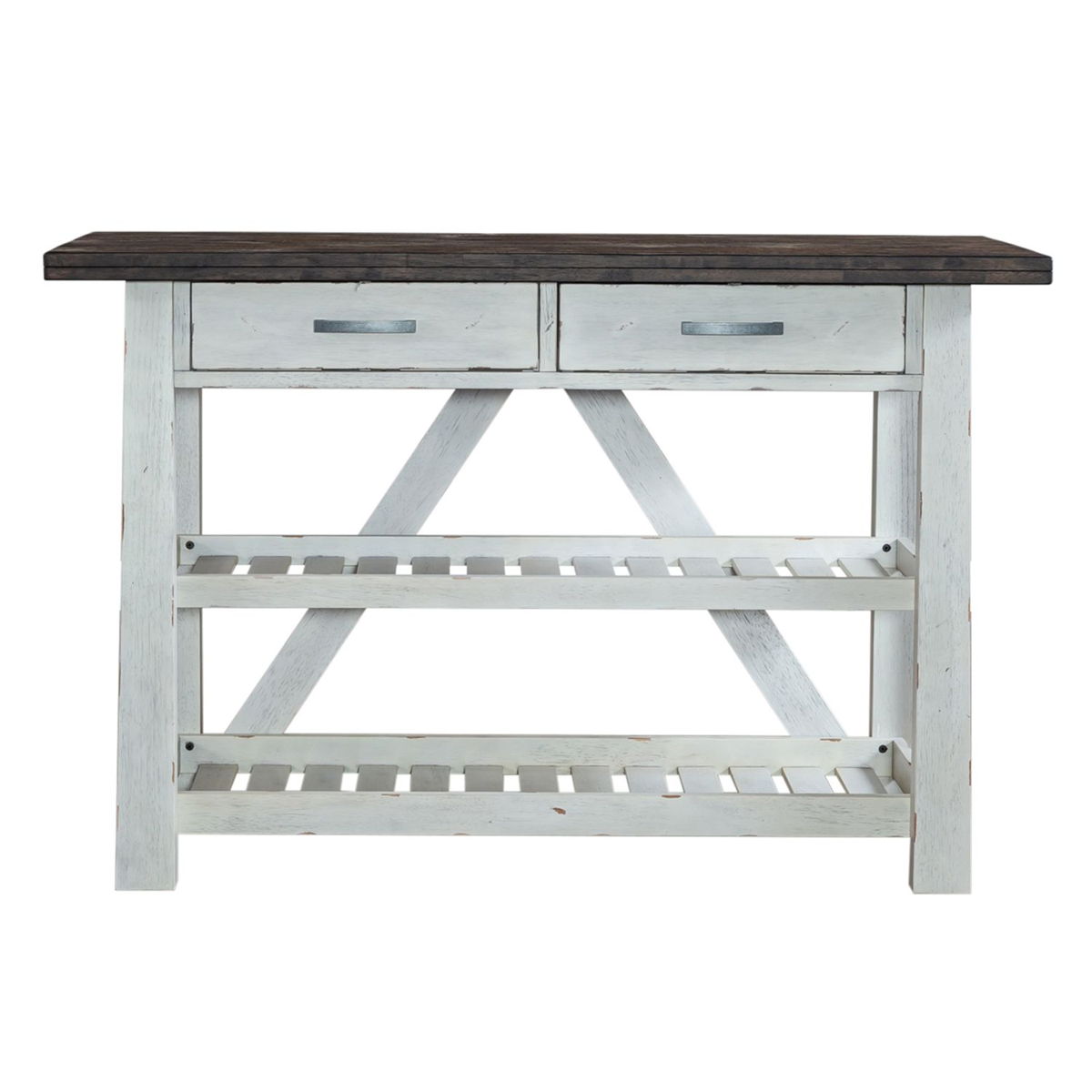 Farmhouse - Server - Two Tone White / Wood Tone - Image 4