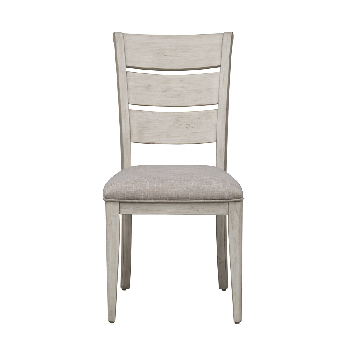 Farmhouse Reimagined - Ladder Back Upholstered Side Chair - White - Image 7
