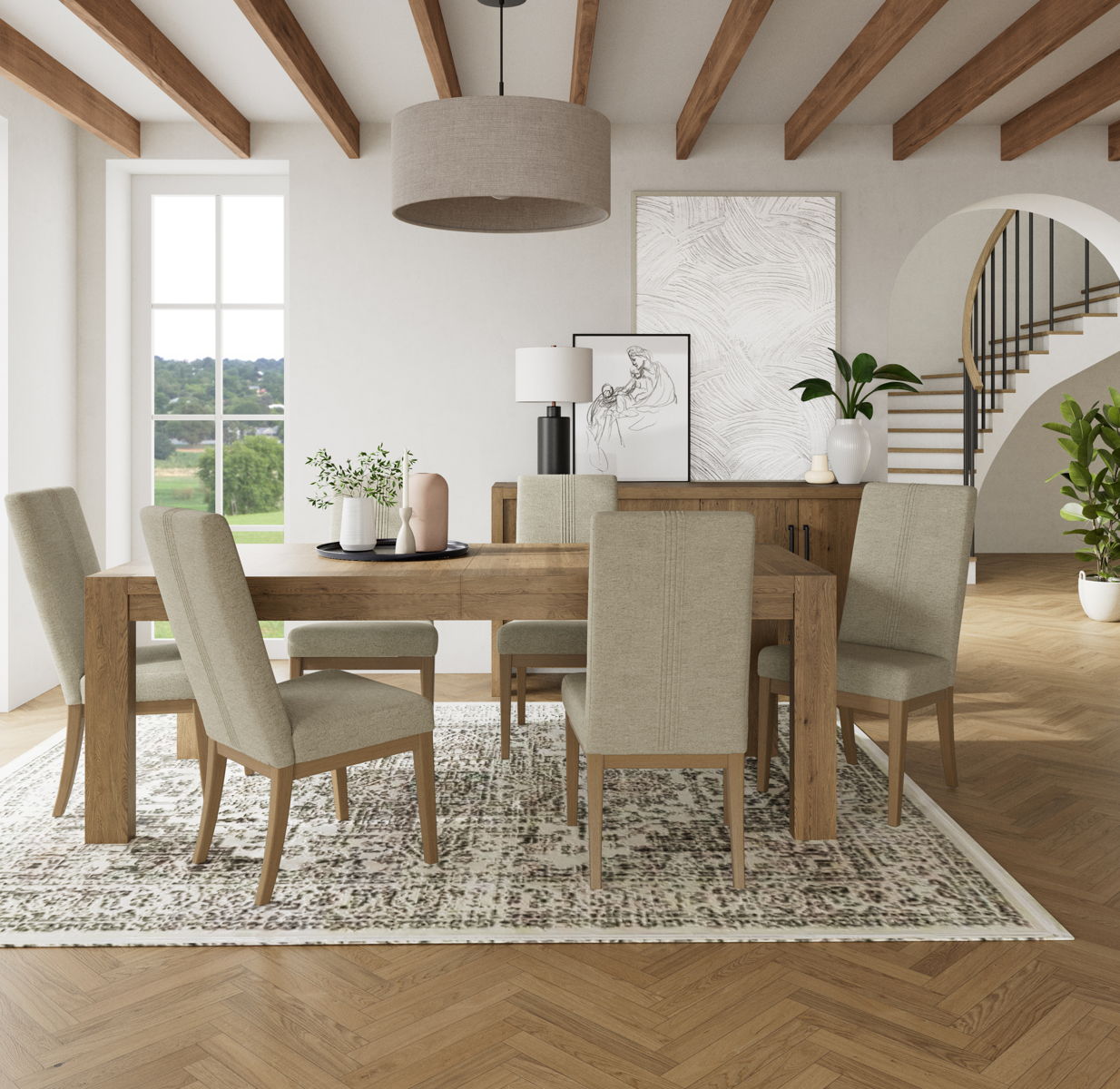 Davie - Upholstered Side Chair (Set of 2) - Light Brown - Image 4