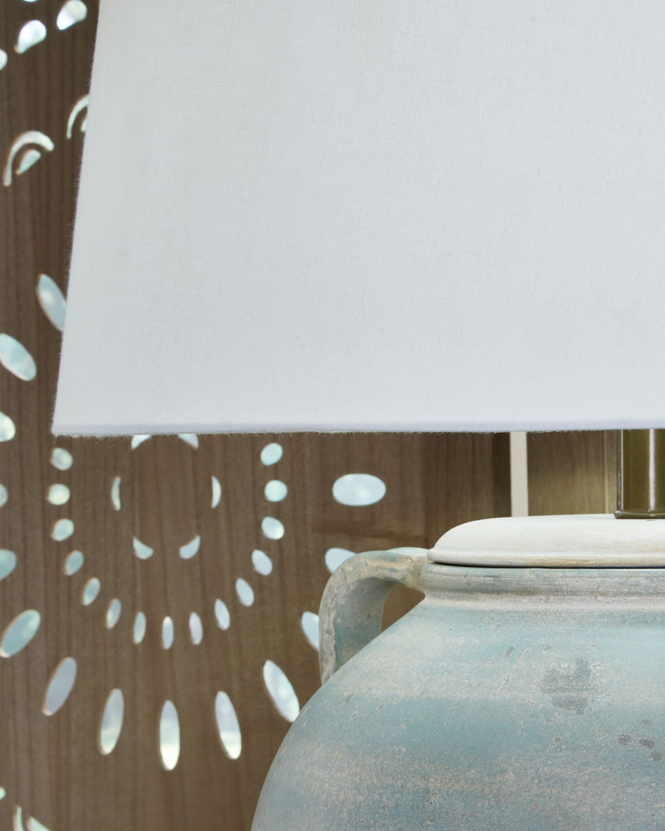 Shawburg - Terracotta Table Lamp - Antique Green - Image 2