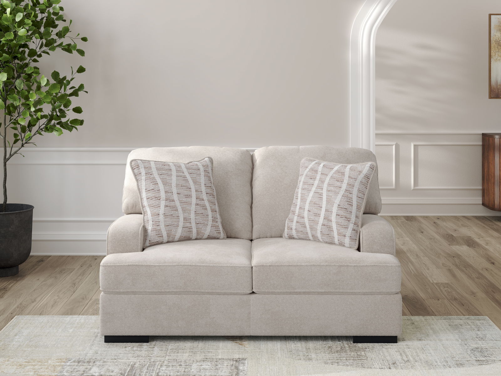 High Profile - Loveseat - Taupe - Image 9
