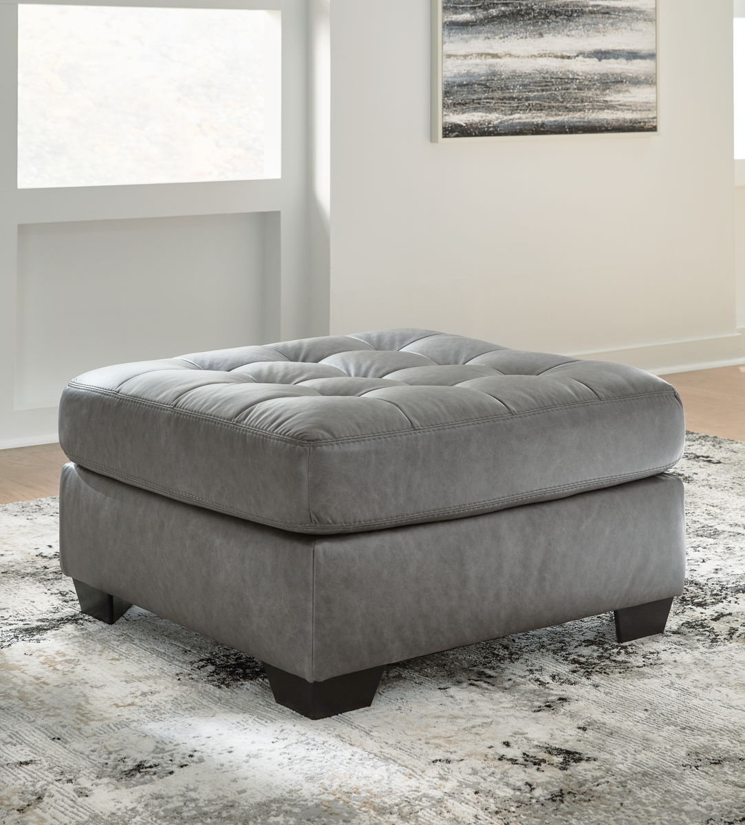 Clairette Court - Oversized Accent Ottoman - Alloy - Image 3