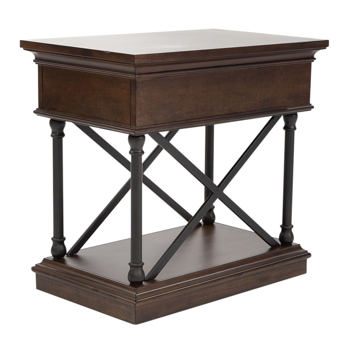 Tribeca - Drawer Chair Side Table - Cordovian Brown - Image 2