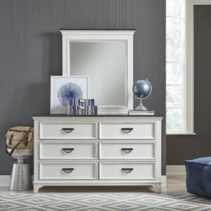 Allyson Park - Dresser & Mirror (6 Drawer Dresser) - White