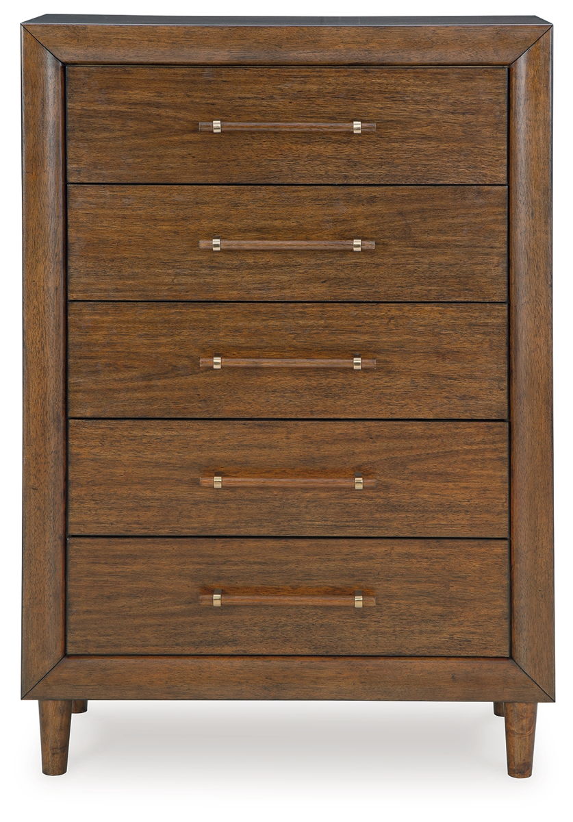 Lyncott - Five Drawer Chest - Brown - Image 7