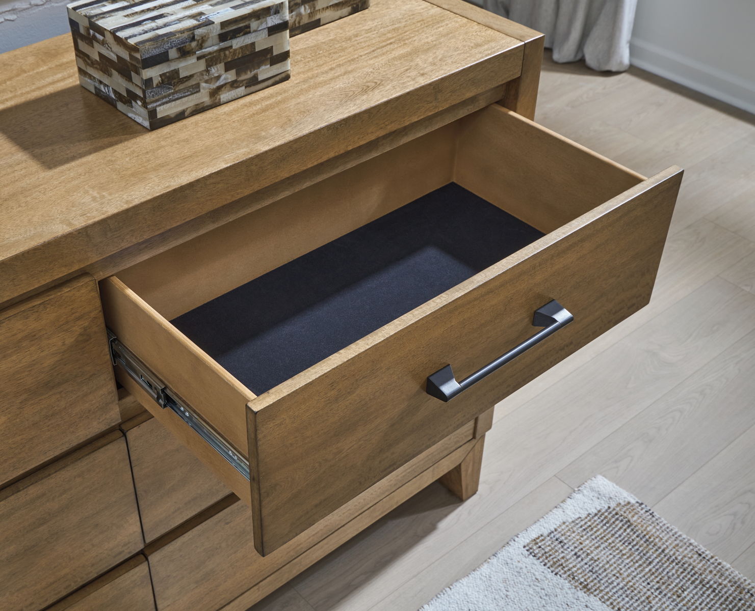 Sherbana - Dresser And Mirror - Light Brown - Image 3