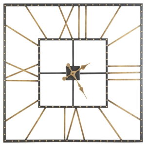 Thames - Wall Clock - Black / Gold Finish