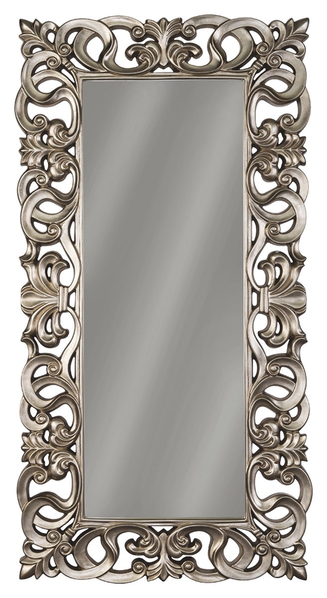 Lucia - Floor Mirror - Antique Silver Finish