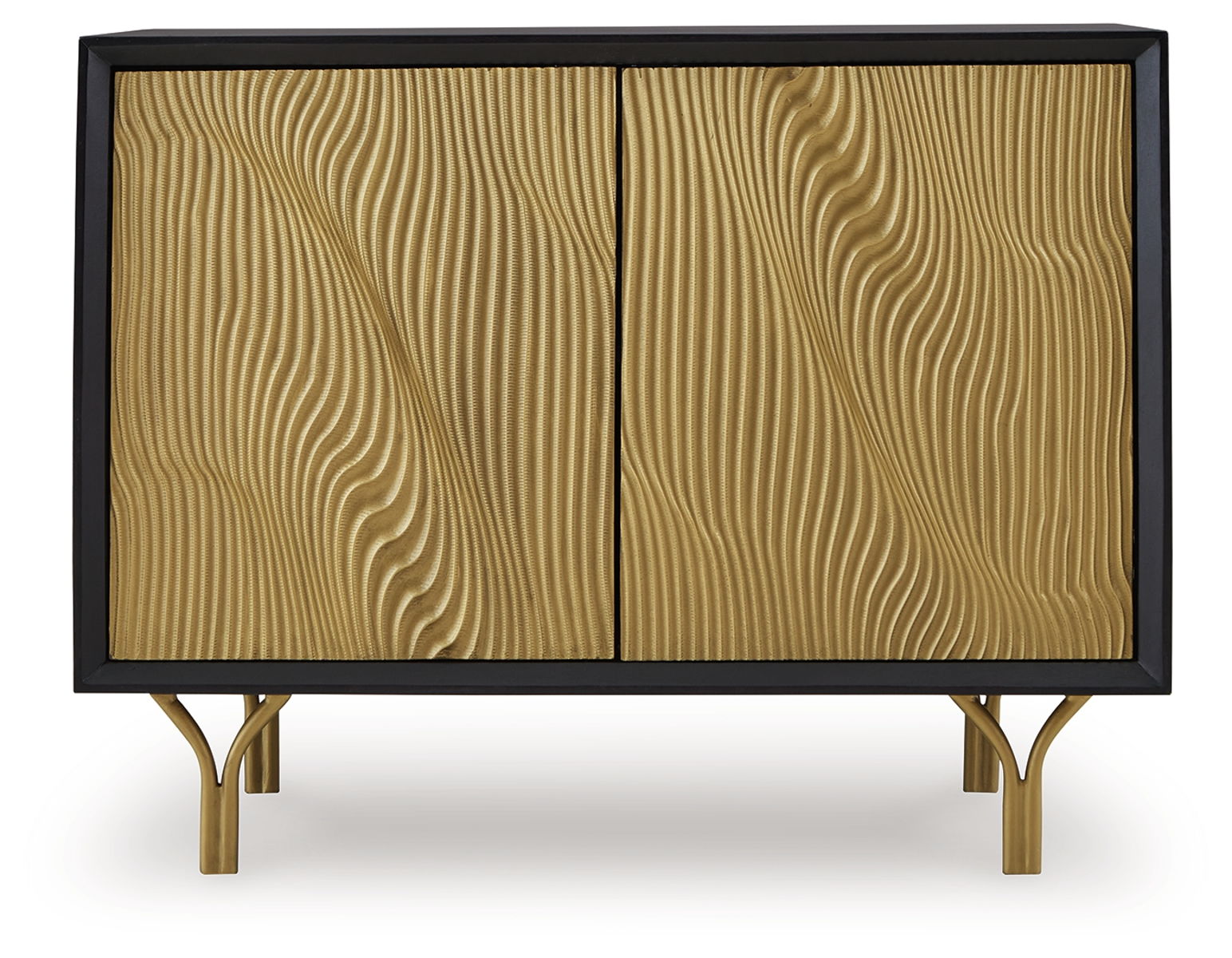 Tayner - Accent Cabinet - Black / Gold Finish - Image 6