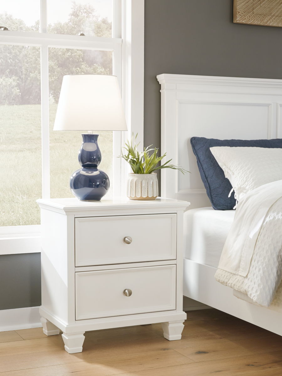 Fortman - Two Drawer Night Stand - White - Image 3