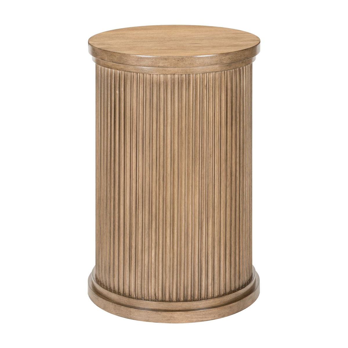 Haven Hills - Round Chairside Table - Camel Beige - Image 5