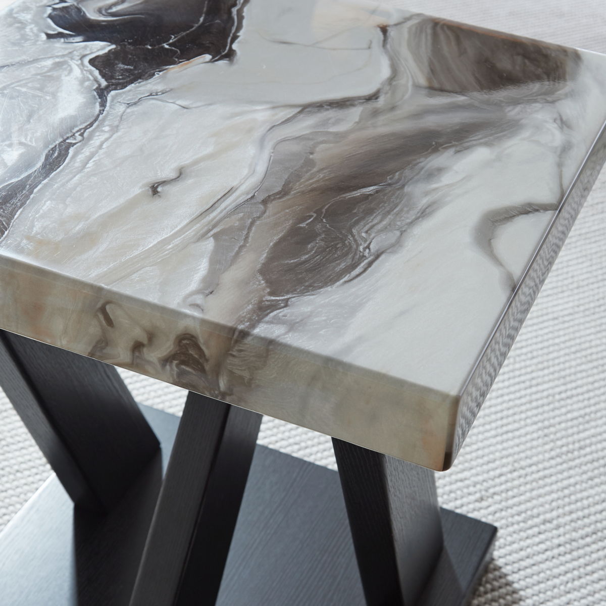 Cendill - Occasional Table Set (Set of 3) - Dark Brown / White / Black - Image 9