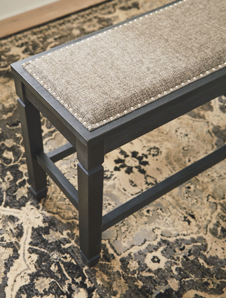 Tyler Creek - DBL Counter UPH Bench - Antique Black - Image 6