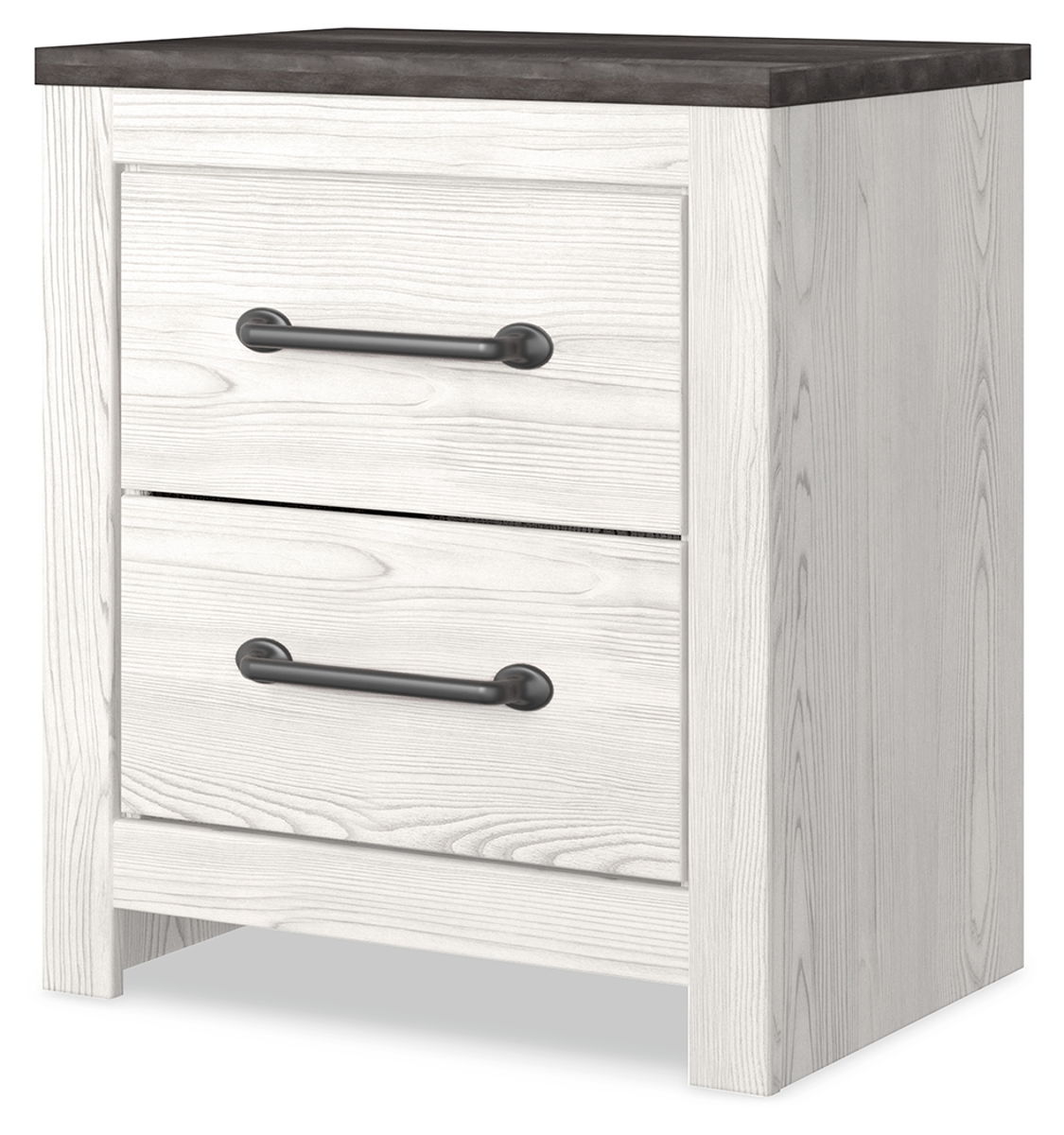 Gerridan - Two Drawer Night Stand - White / Gray - Image 5