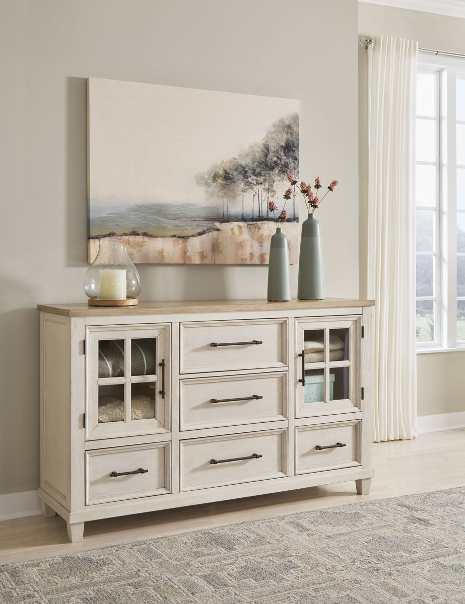 Shaybrock - Dresser - Antique White / Brown - Image 5