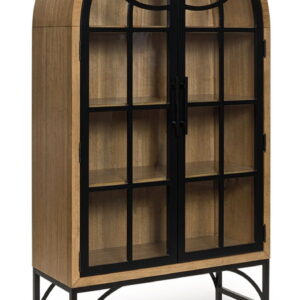Gwenwich - Accent Cabinet - Natural / Black