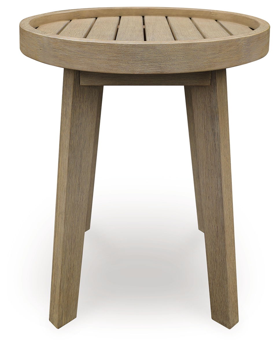 Marina Sun - Round End Table - Beige - Image 3