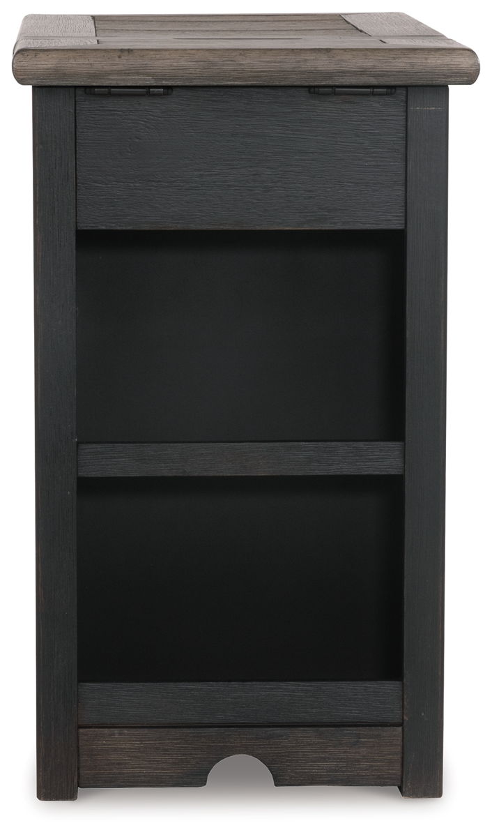 Tyler Creek - Chair Side End Table - Grayish Brown / Black - Image 4