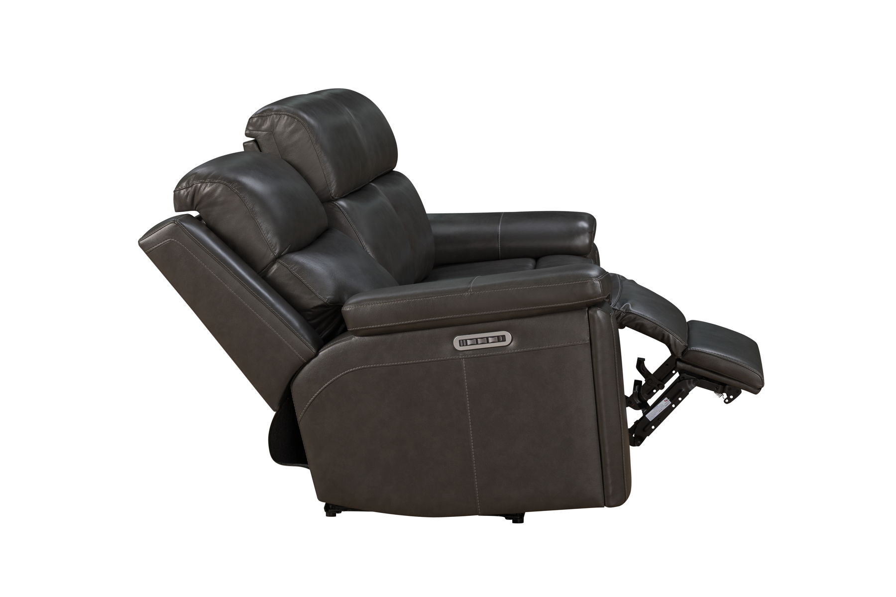 Leon - Power Sofa Recliner With Power Headrest, Power Lumbar, Heat And Massage (Dropdown Table With Smart Tabletop Control) - Smokey Gray - Image 5