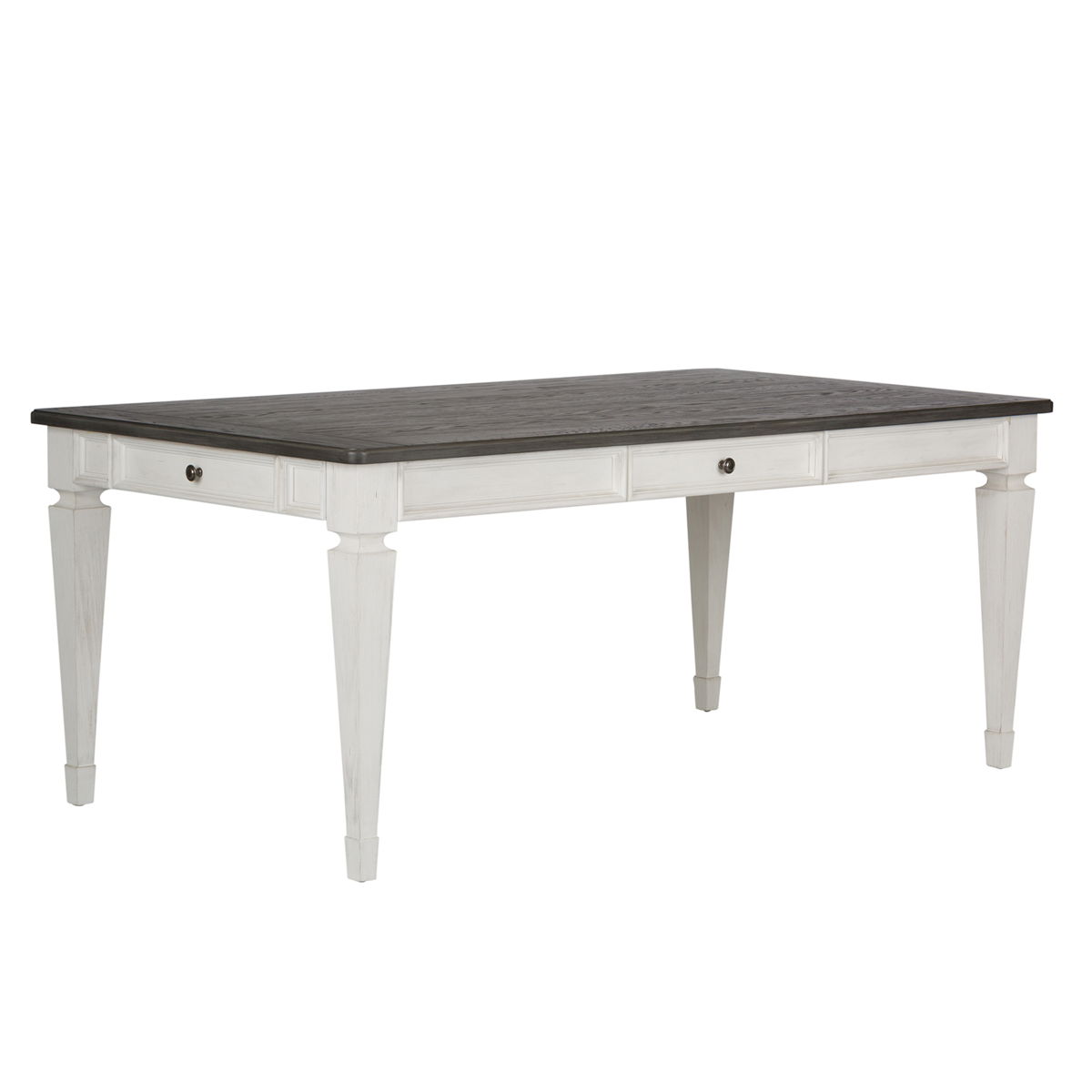 Allyson Park - Rectangular Leg Table - Dark Brown - Image 6
