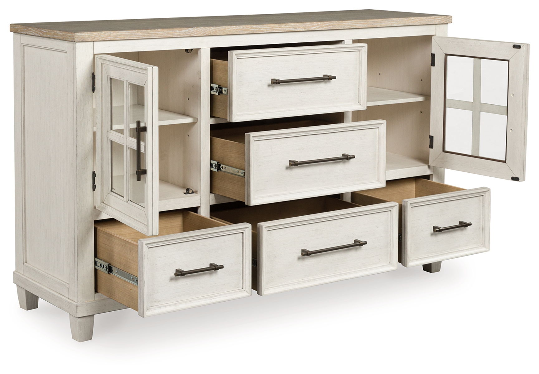 Shaybrock - Dresser - Antique White / Brown - Image 3