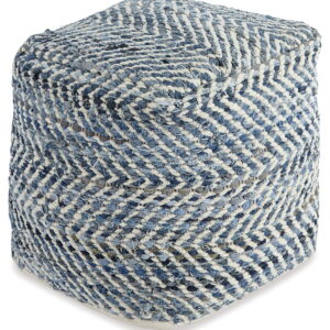 Chevron - Pouf - Blue