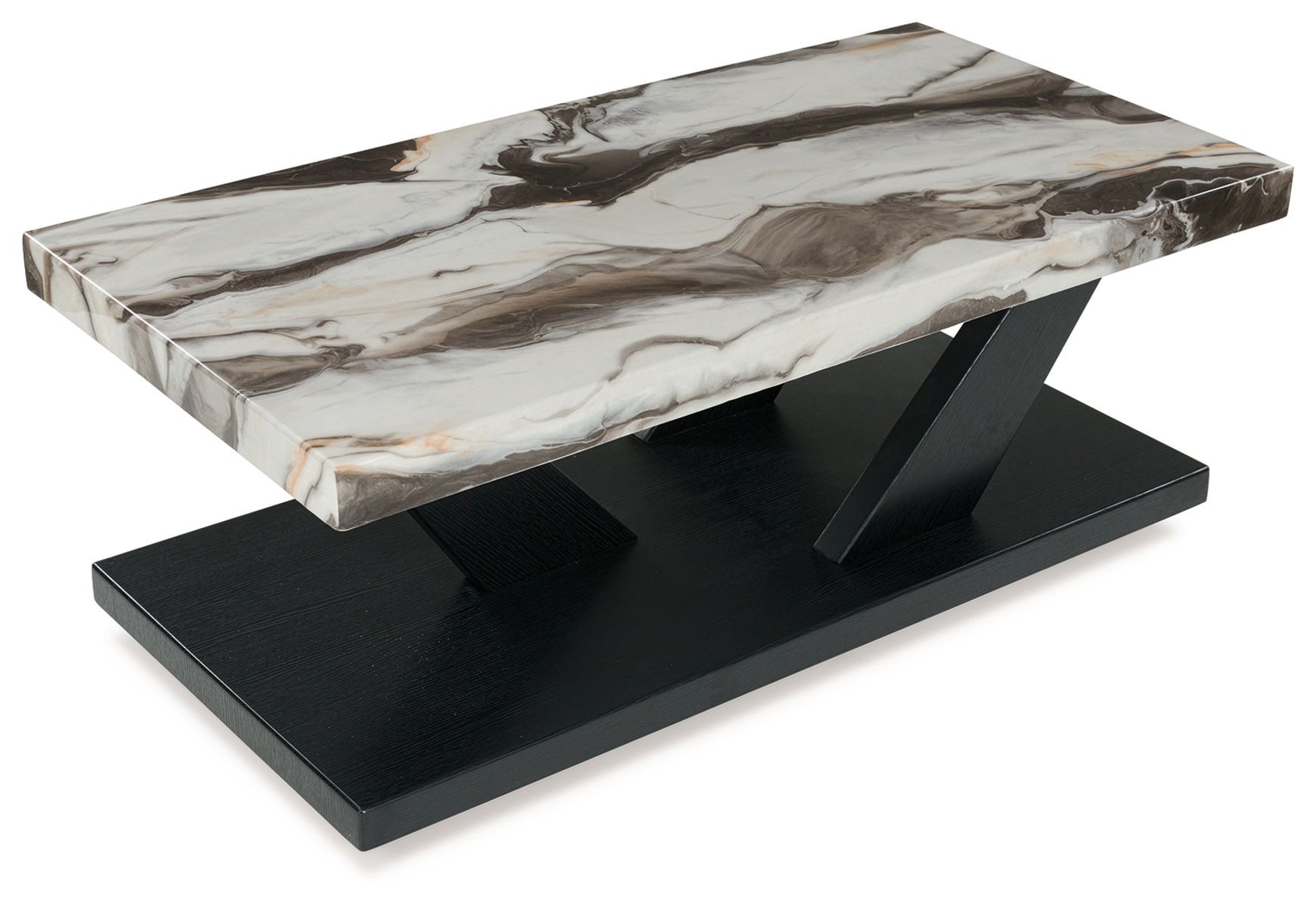 Cendill - Occasional Table Set (Set of 3) - Dark Brown / White / Black - Image 3