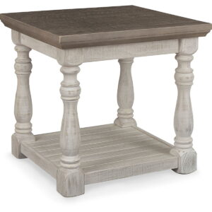 Havalance - Rectangular End Table - Gray / White